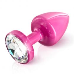 DIOGOL - ANNI BUTT PLUG ROUND PINK 30mm, "keskmine" särav-roosa anaalpunn