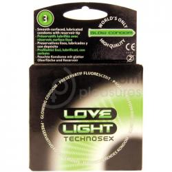 Love Light Technosex Condoms x3