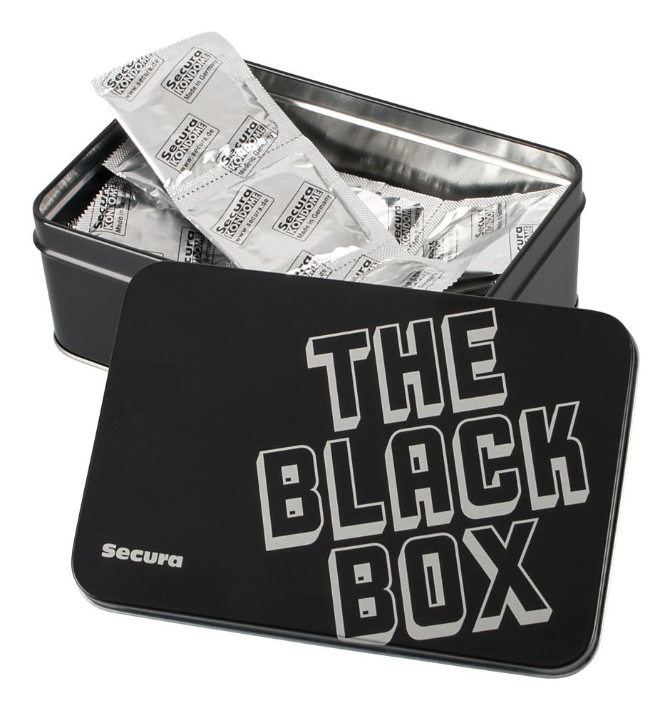 The Black Box, mustad kondoomid kinkekarbis, 50tk