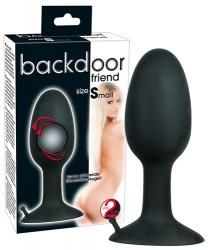 Backdoor SMALL, stimuleeriva pallikesega anaalplug algajatele
