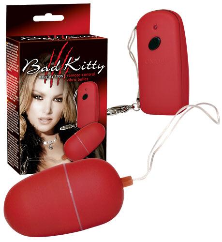 Bad Kitty "Vibro Bullet", puldist juhitav vibrapall, punane