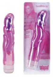 Silicone Bathboy vibraator roosa, 17,5 cm