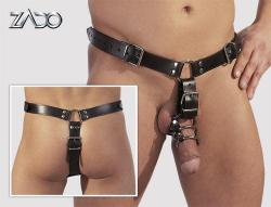 Leather String+Dildo L/XL